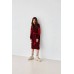 Knitted dress "Flowers" red/burgundy 